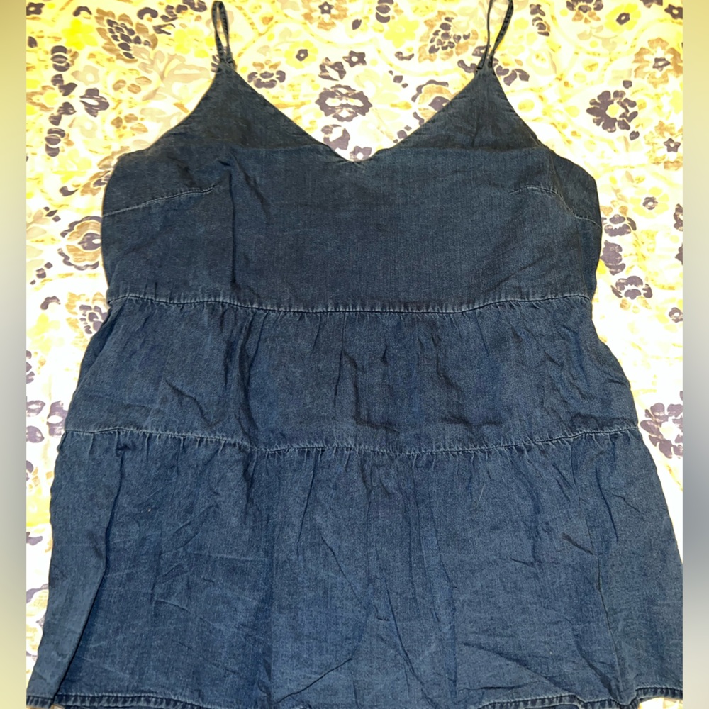 Large Old Navy denim spaghetti strap tank top